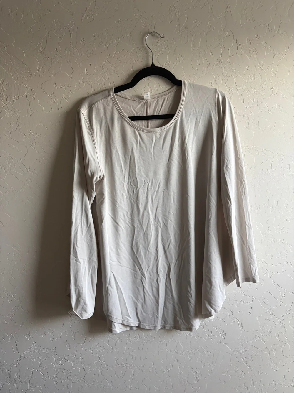 lululemon athletica Relaxed Scoop-Neck Long Sleeve Top — Light Beige